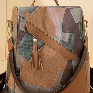 Patchwork Leather Backpack